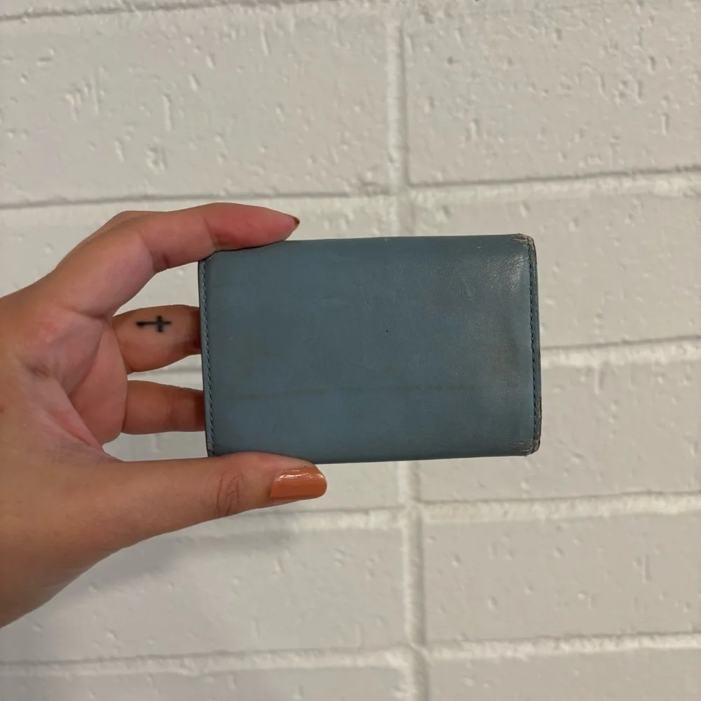 Saint Laurent vintage keyholder wallet in blue