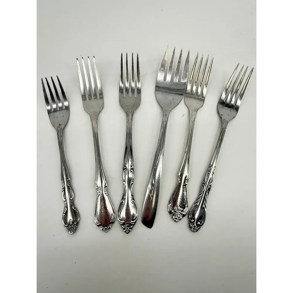 Vintage Mismatched Forks Lot Of 6 Jewelry Making Crafts Wind Chime Supply