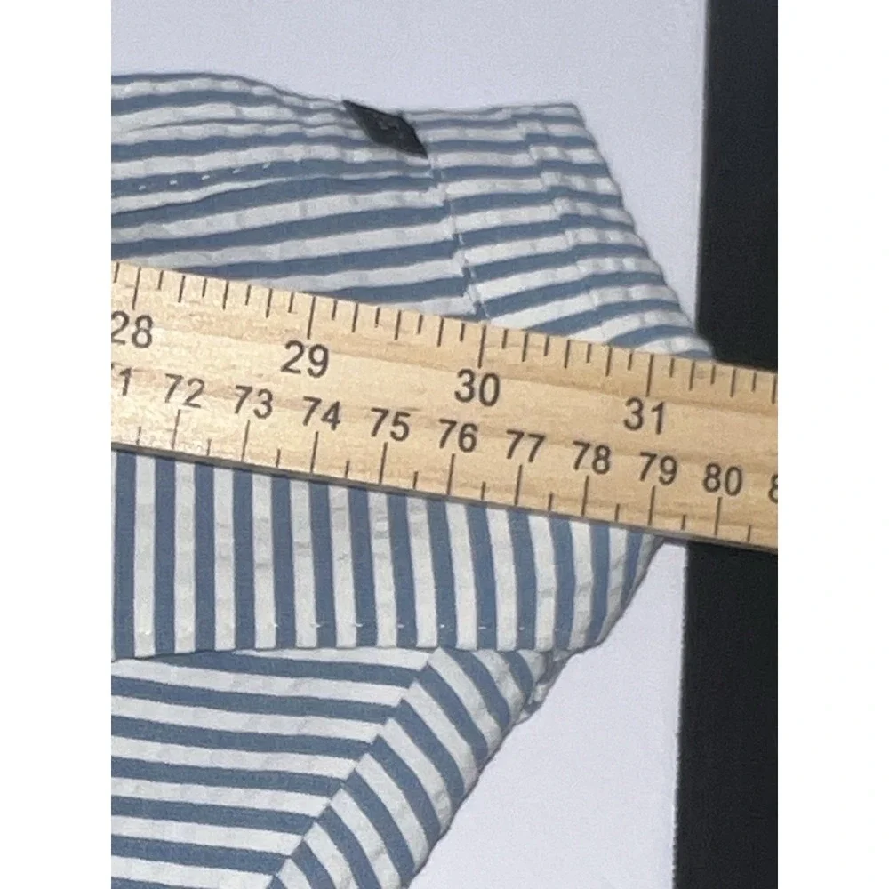 J. Crew Ludlow Unstructured Seersucker Blazer Mens 40R Blue White Strip Preppy