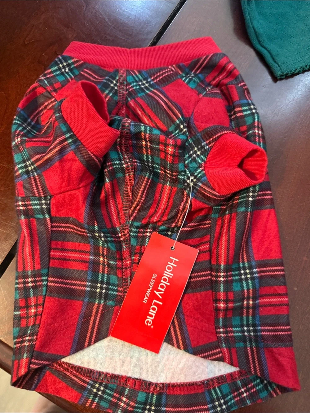 Holiday Lane Red Plaid Dog Pajama Shirt