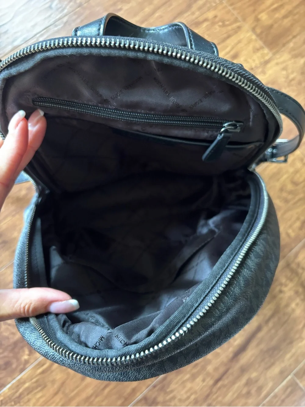 Michael Kors black leather