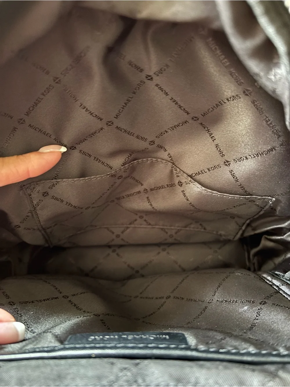 Michael Kors black leather