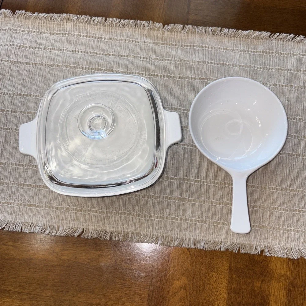 corning ware blue cornflower Casserole Dish With Lid P-1 3/4 B And P81-B 1 Pint