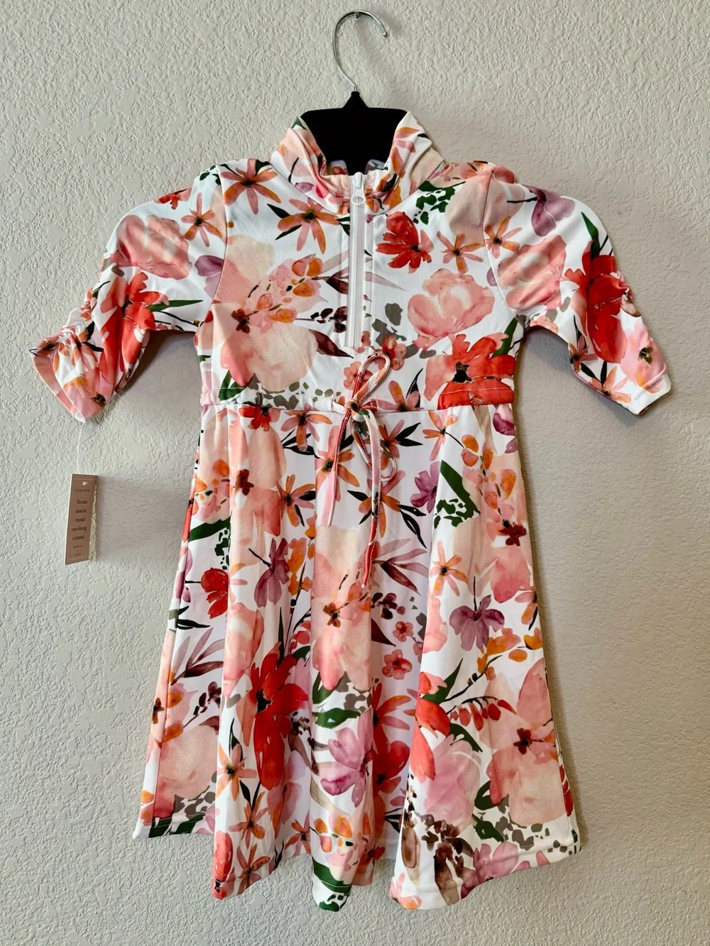Dainty Jewells Girls’ Floral Print Modest Swim Dress NEW Size 2T/3T