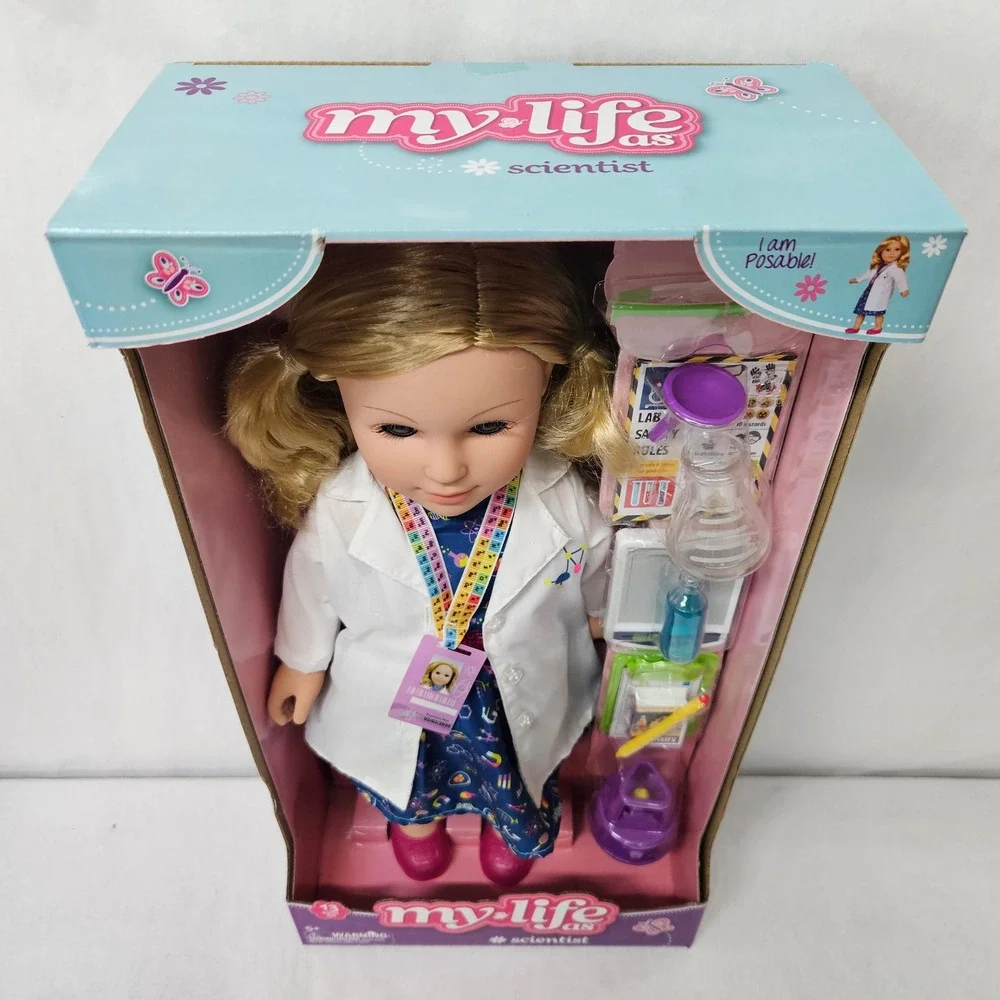 My Life As Scientist Doll 18 Inch Posable Blonde Hair 13 Piece Play Set 19224
