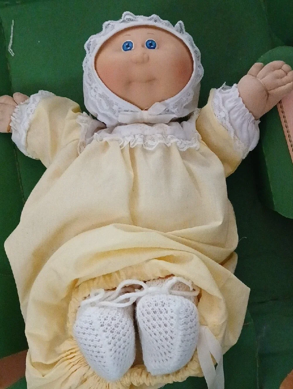 Vintage 1985 Cabbage Patch Kids Baby Doll in Yellow Gown