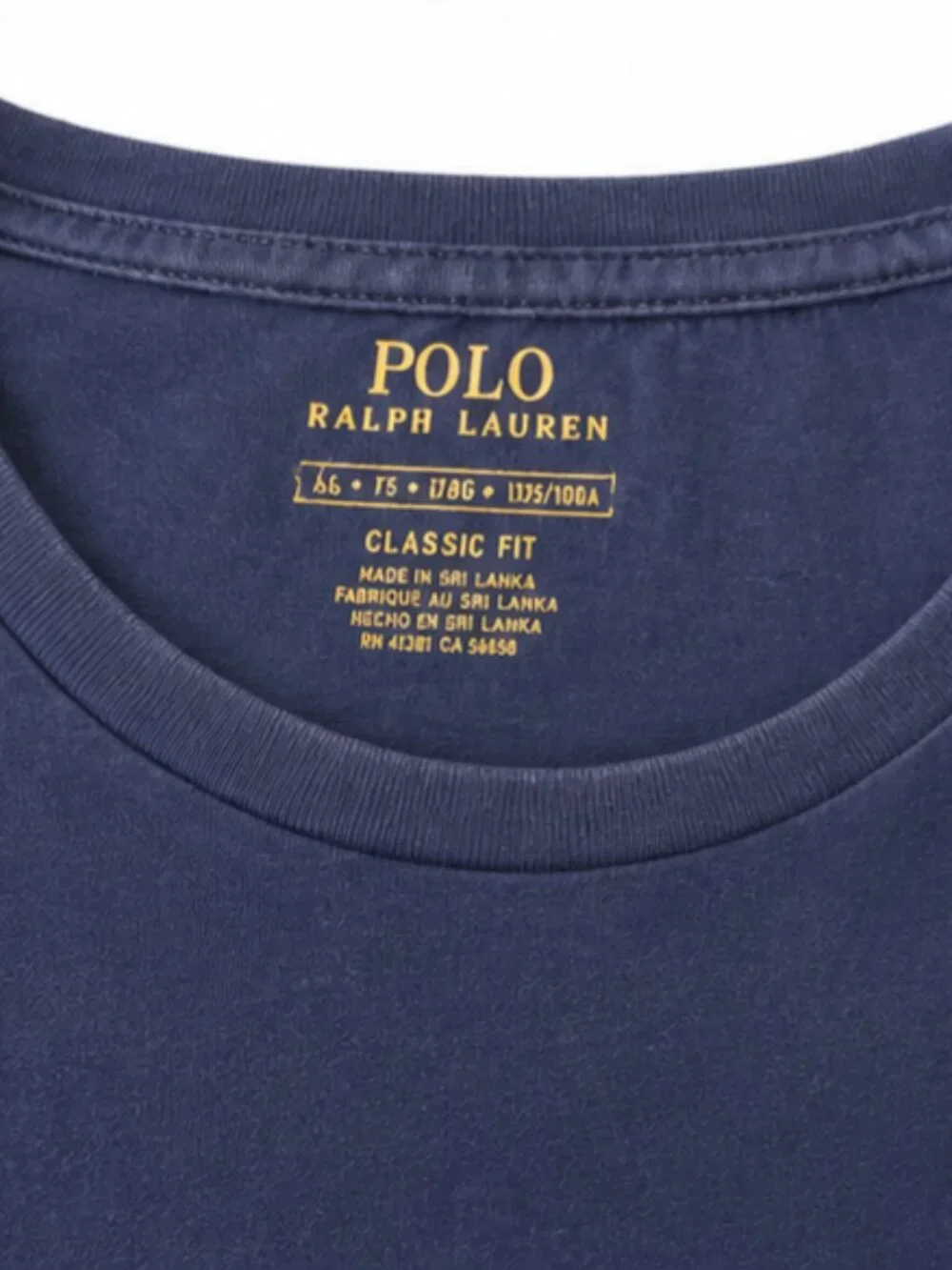 Vintage Polo Ralph Lauren Tee Blue Embroidered Pony Logo XL