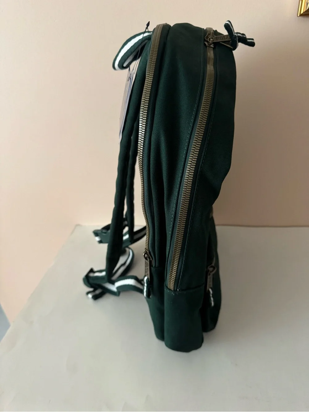 Polo Ralph Lauren Embroidered Bear & Dog Forest Green Backpack. New