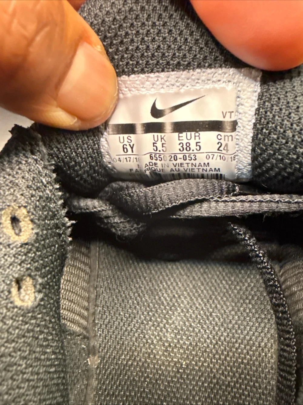 Nike authentic size