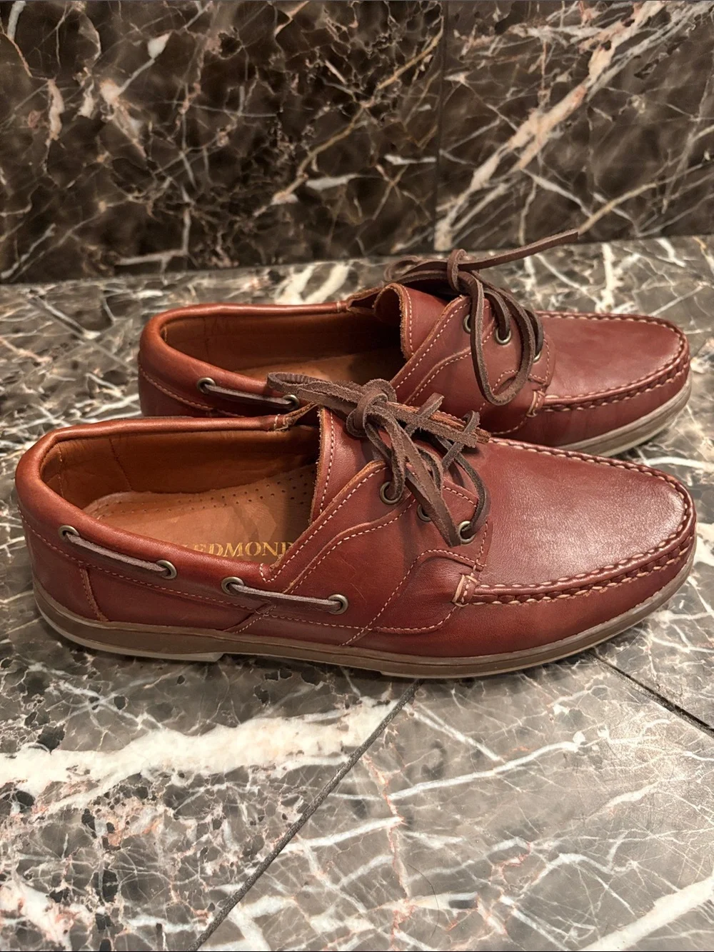 Allen Edmonds Men's Leather Boat Shoes - Chestnut Brown