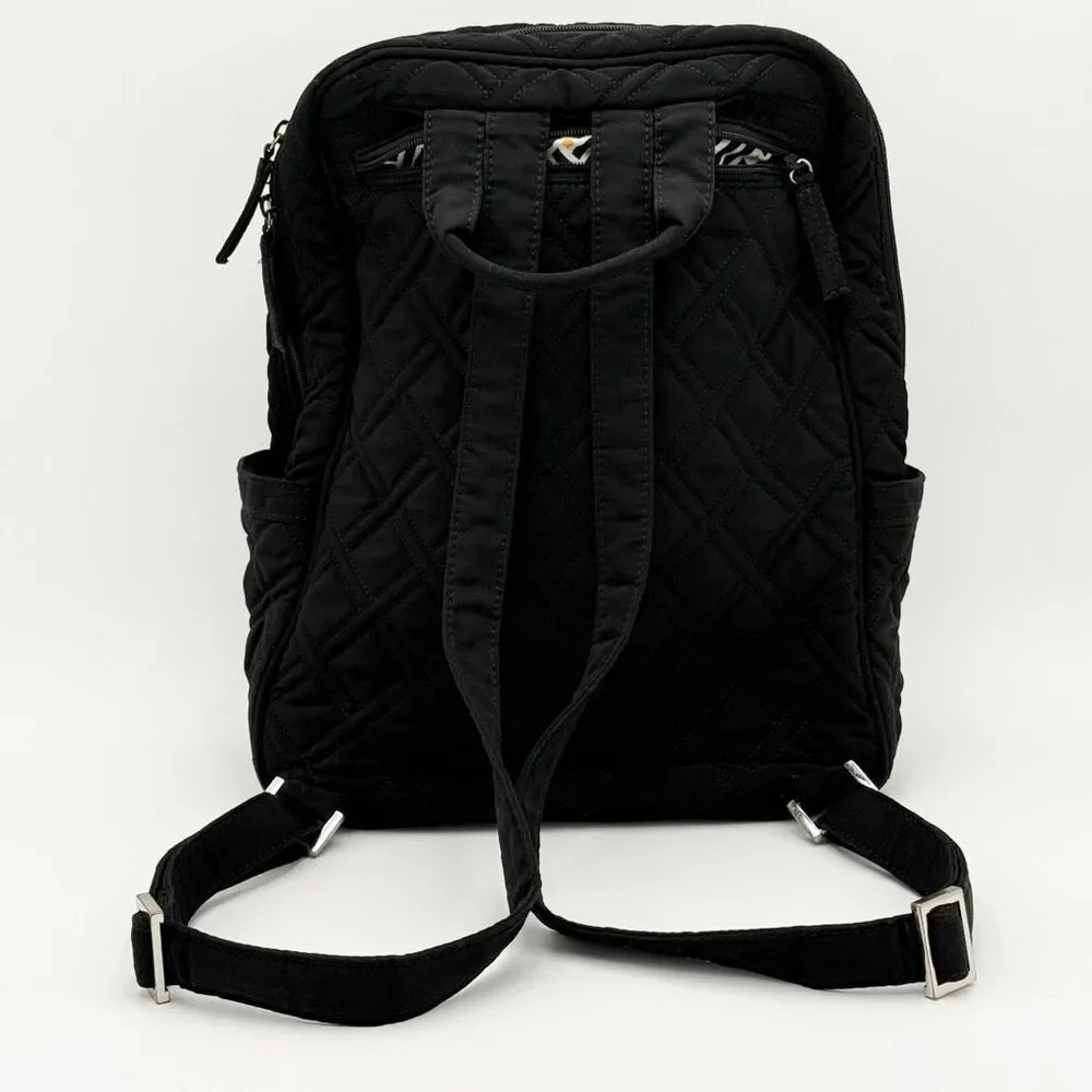 Vera Bradley Black Quilted Medium Sized Backpack