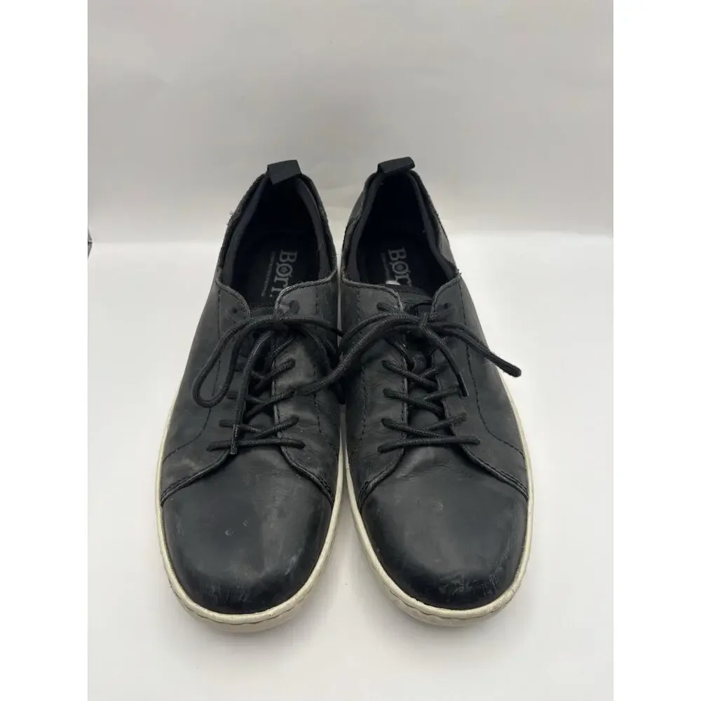 Born Allegheny II Black Leather Sneakers Men Size 10.5