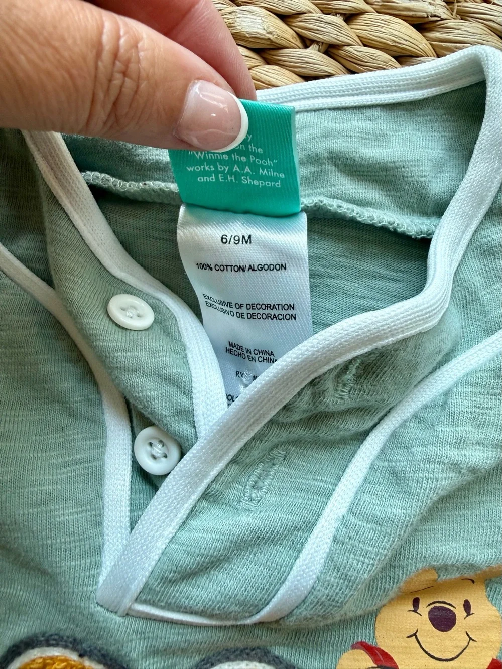 Winnie the Pooh Romper Sz 6-9 Months