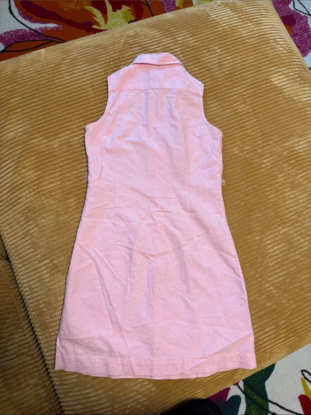 Kids Ralph Lauren Light Pink Sleeveless Button-Front Shirt Dress