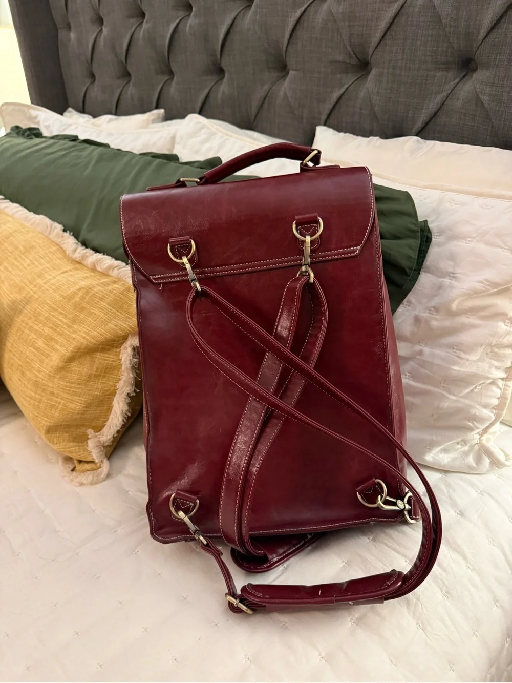 Eco-susi burgundy faux