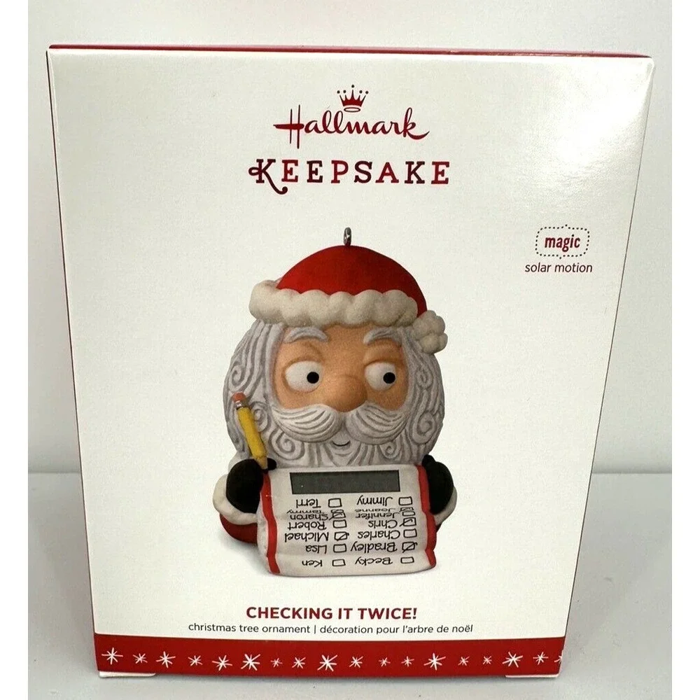 Hallmark Keepsake Ornament 2016‎ MAGIC SOLAR MOTION CHECKING IT TWICE