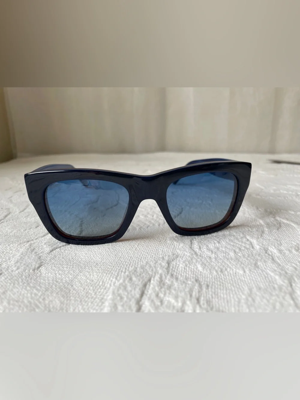 Justin Timberlake William Rast Blue Brown acetate Square Cat 3 polarized