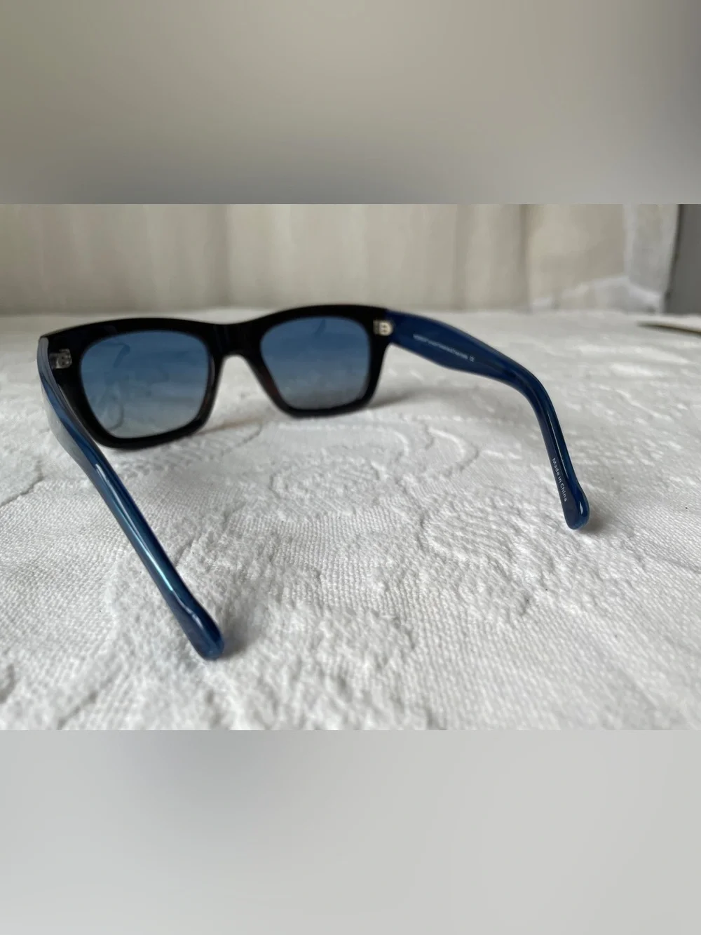 Justin Timberlake William Rast Blue Brown acetate Square Cat 3 polarized