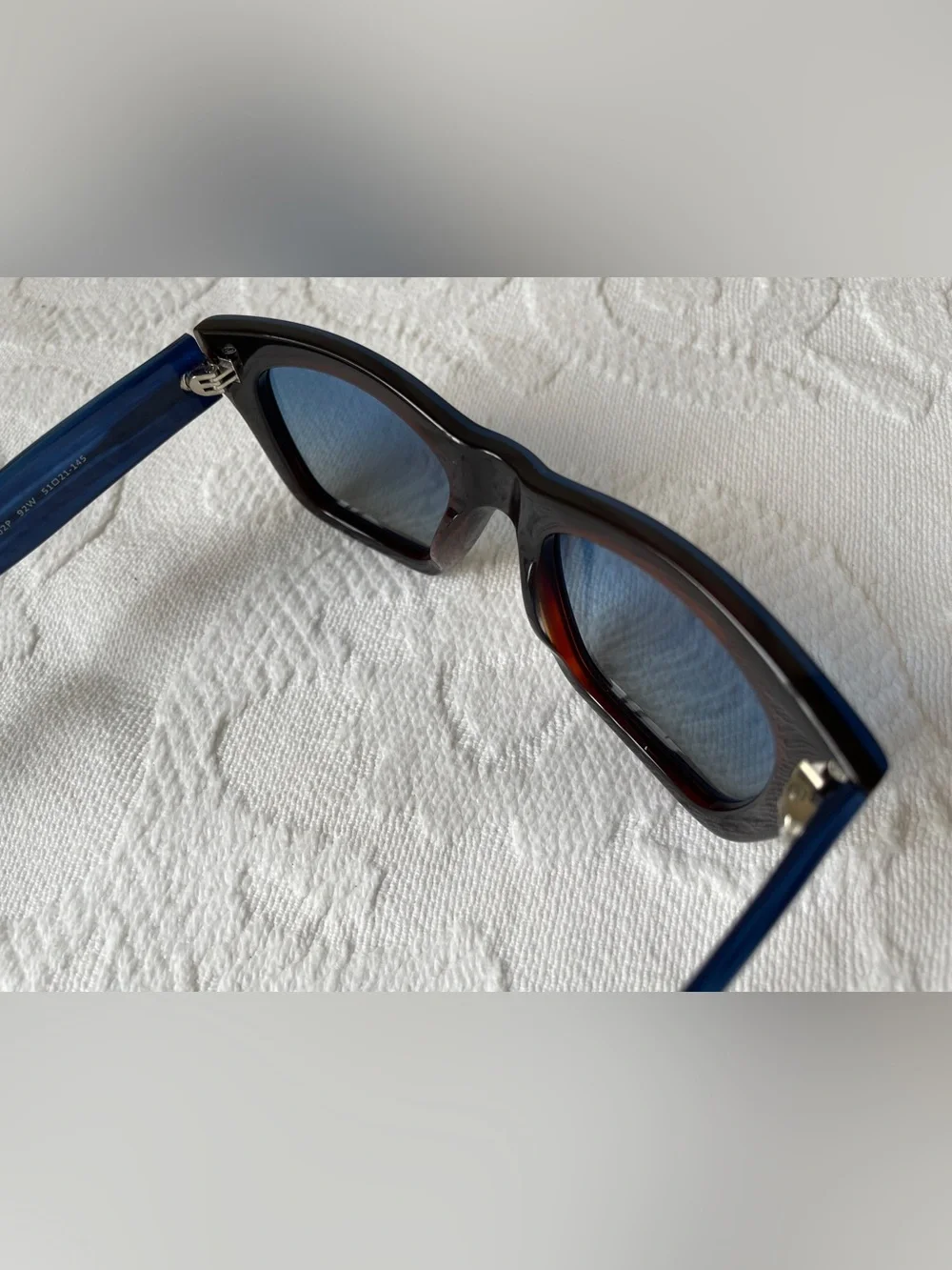 Justin Timberlake William Rast Blue Brown acetate Square Cat 3 polarized