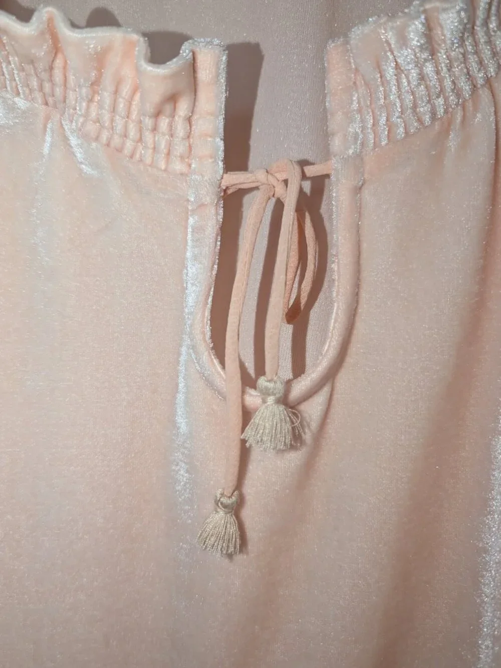Free People | Terese Top Pink Velvet Short Puff Sleeves | Size Small