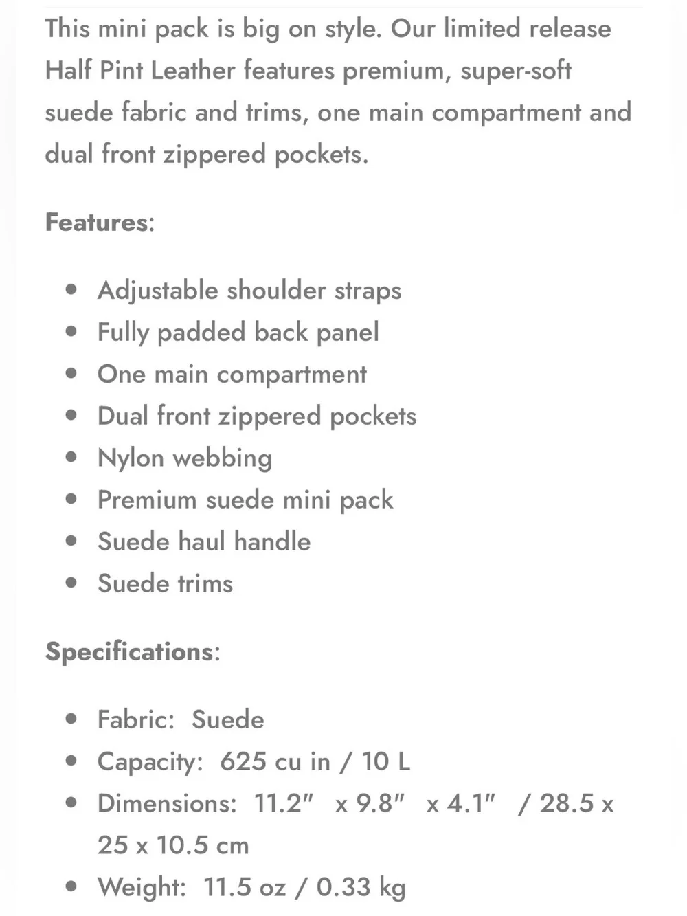 Jansport compact suede