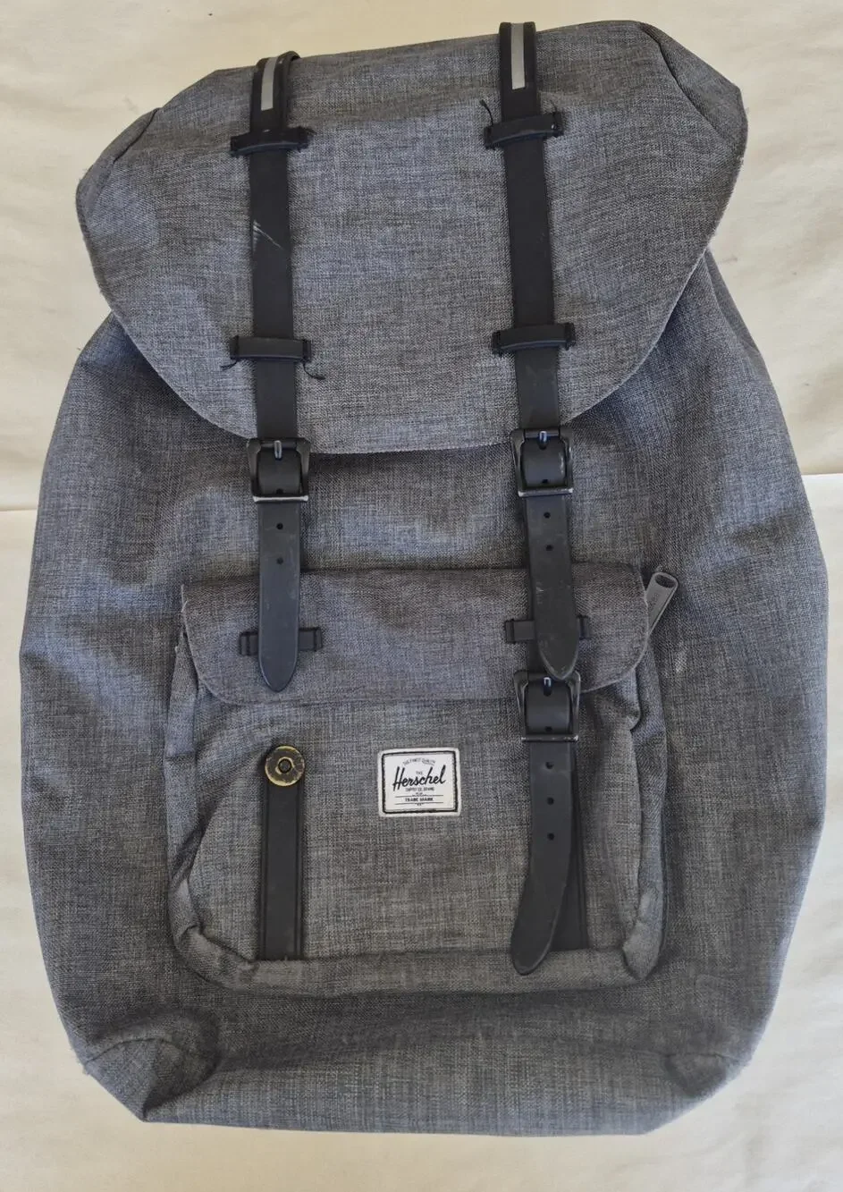 HERSCHEL Little America Raven Crosshatch/Black Buckle Backpack Laptop