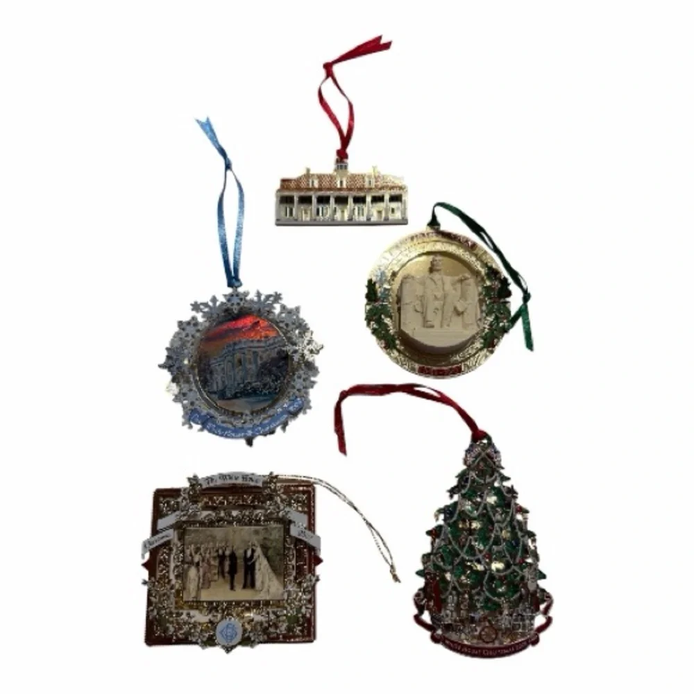 White House Historical Ornaments Lot of 5‎