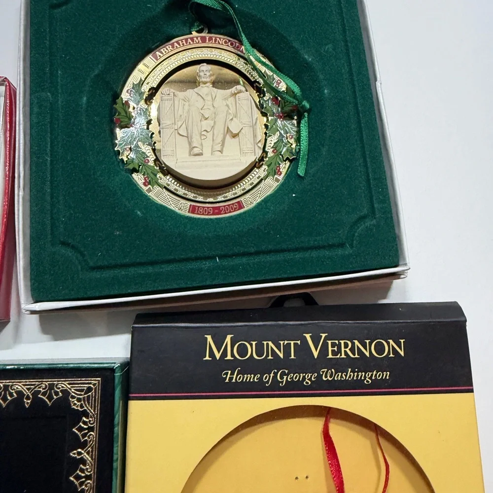 White House Historical Ornaments Lot of 5‎