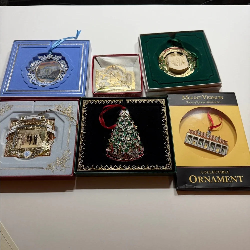 White House Historical Ornaments Lot of 5‎