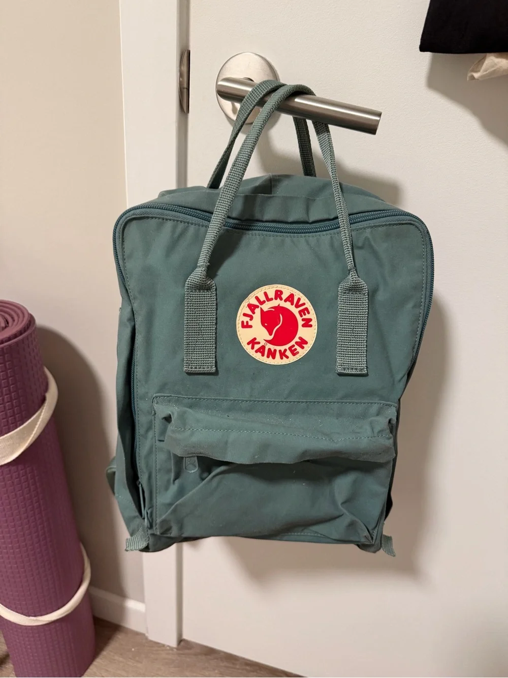 Fjallraven Kanken backpack, sky blue. Used in good condition.