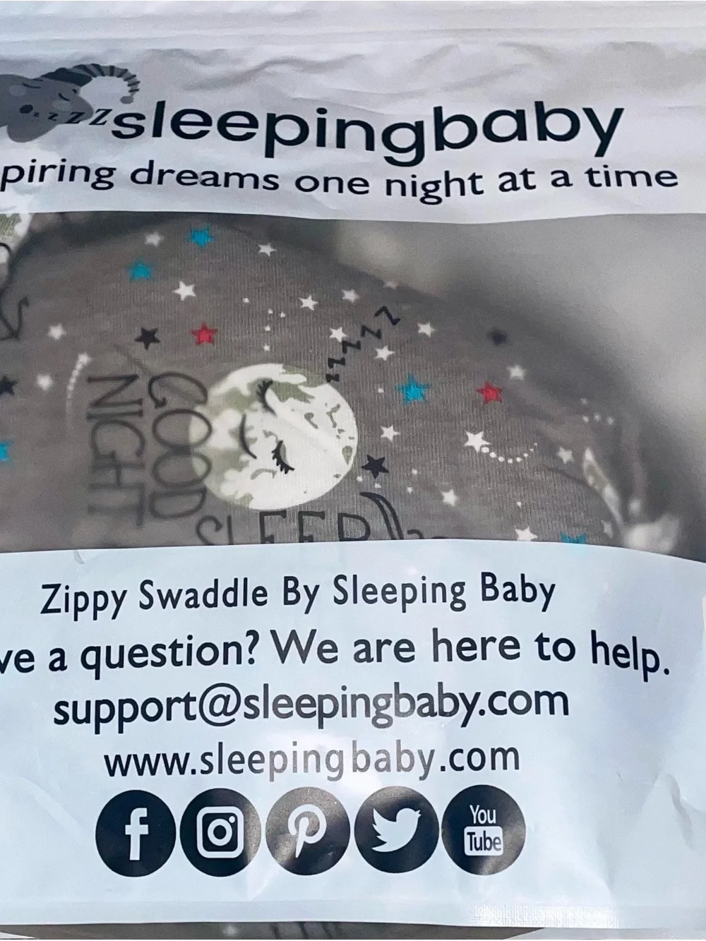 Sleeping Baby soft gray