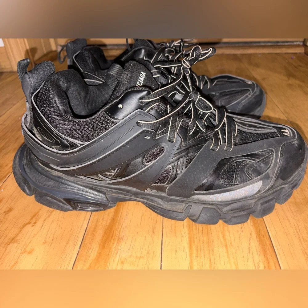 Balenciaga Black Triple S-Style Chunky Sneakers