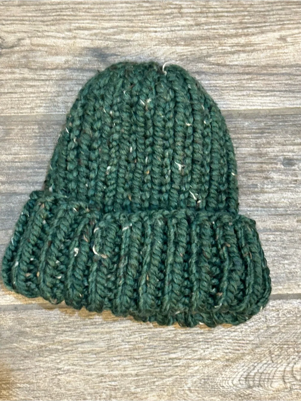Handmade Unisex Cozy Kelp Knit Wool Blend Chunky Beanie 12” NEW