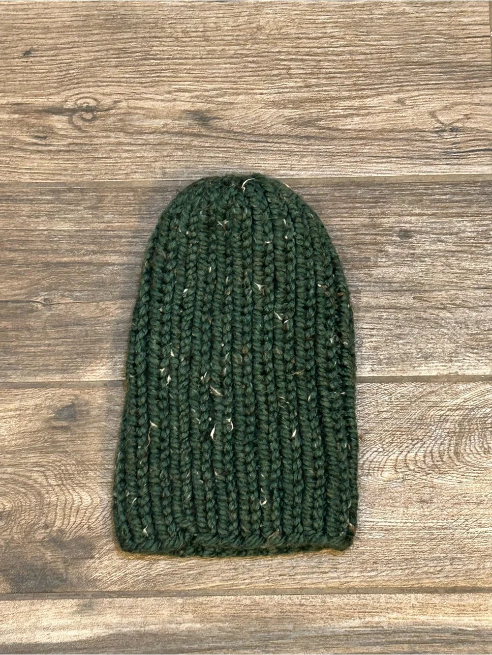 Handmade Unisex Cozy Kelp Knit Wool Blend Chunky Beanie 12” NEW