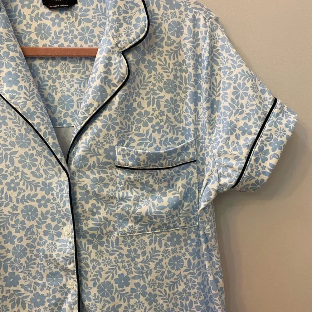 Kate Spade White Floral Top Pajama Women Size M