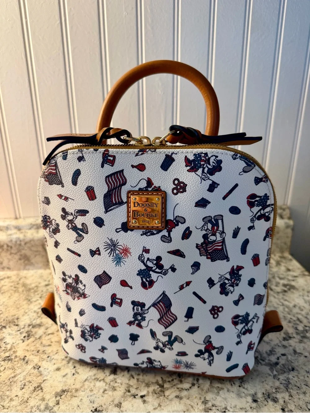 Dooney & Bourke Americana 🇺🇸 Mini Backpack Disney Mickey Patriotic Print New