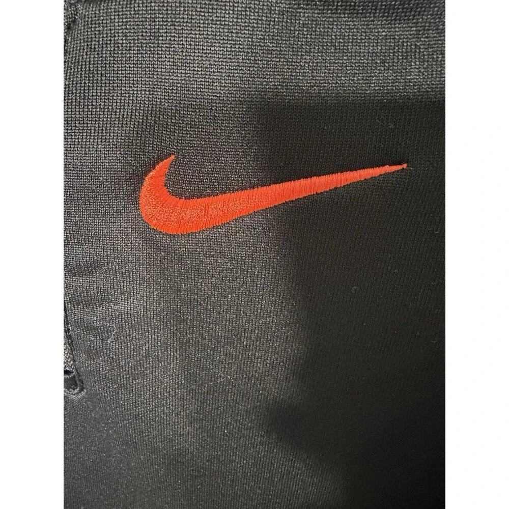 Nike 4T Jacket Black Orange 1/4 Zip Hooded Jacket Dri-Fit Training