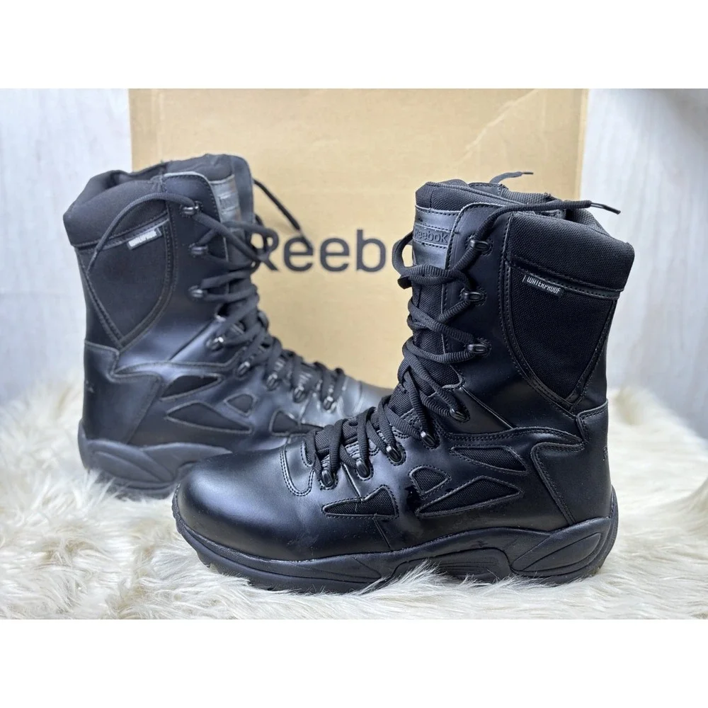 Reebok Rapid Response RB8877 Tactical Boots Waterproof Soft Toe Mens 15M Box