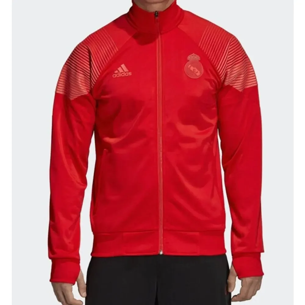 adidas Real Madrid Jacket Mens‎ Small Red Soccer FC Icon Track Top Full Zip 2018