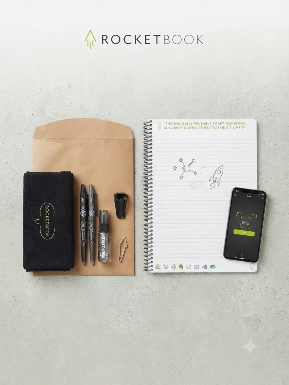 Rocketbook Core Smart Notebook & Accessory Kit - New