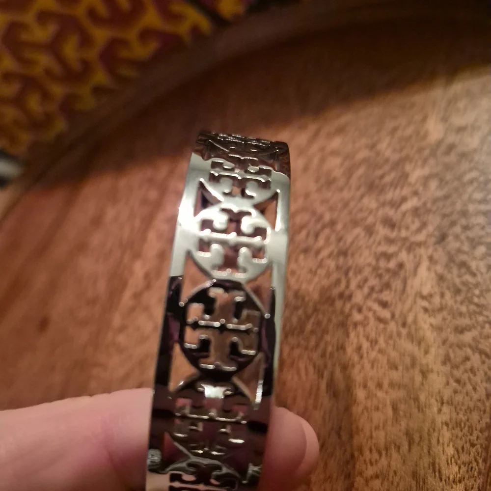 Tory Burch Silver Cuff Bracelet Double T Design