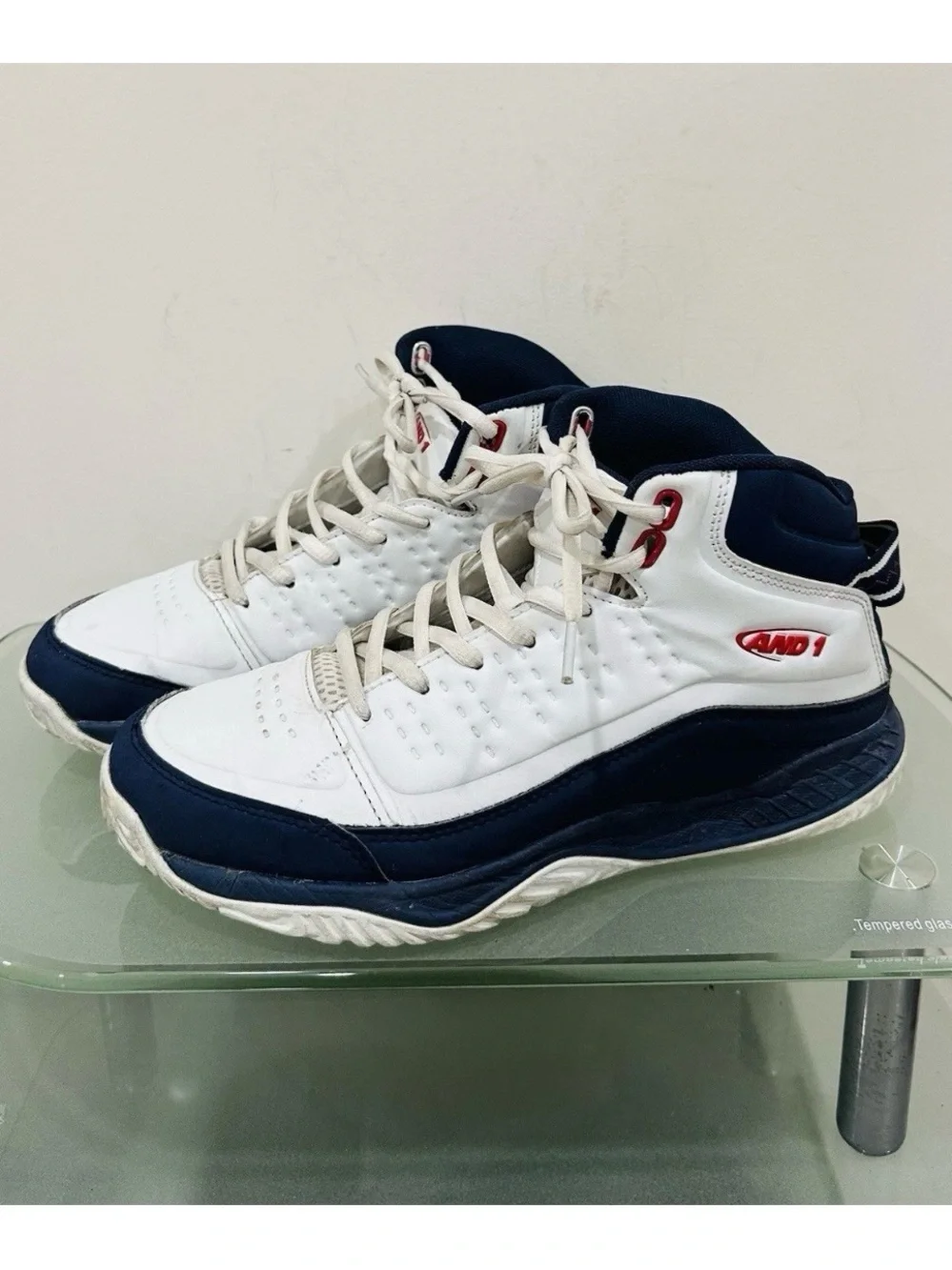 AND1 Pulse 2.0 Basketball  Mens White Sneakers Athletic Shoes AD90080M-WDR  8,5