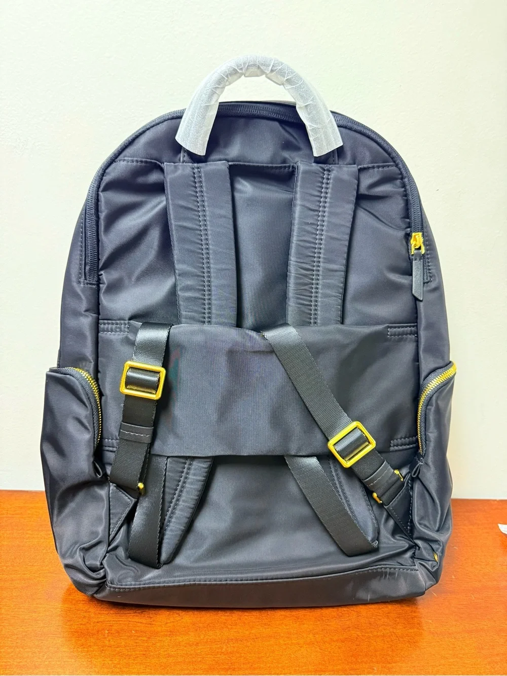 Tumi Black Nylon Backpack with Gold-Tone Hardware