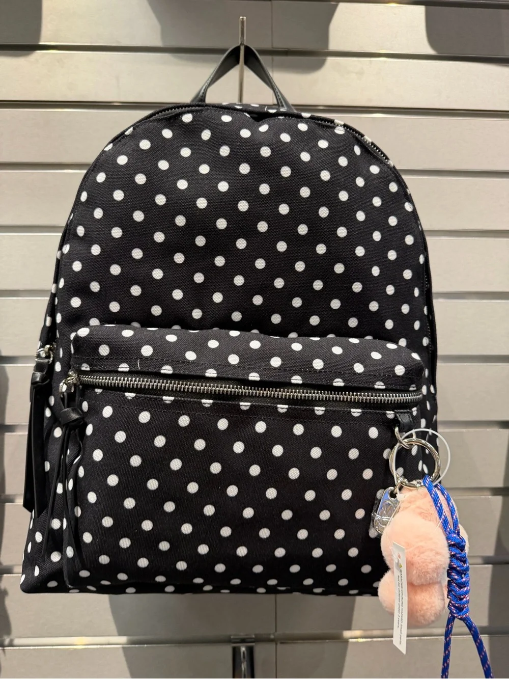 Steve Madden Black and White Polka Dot Backpack