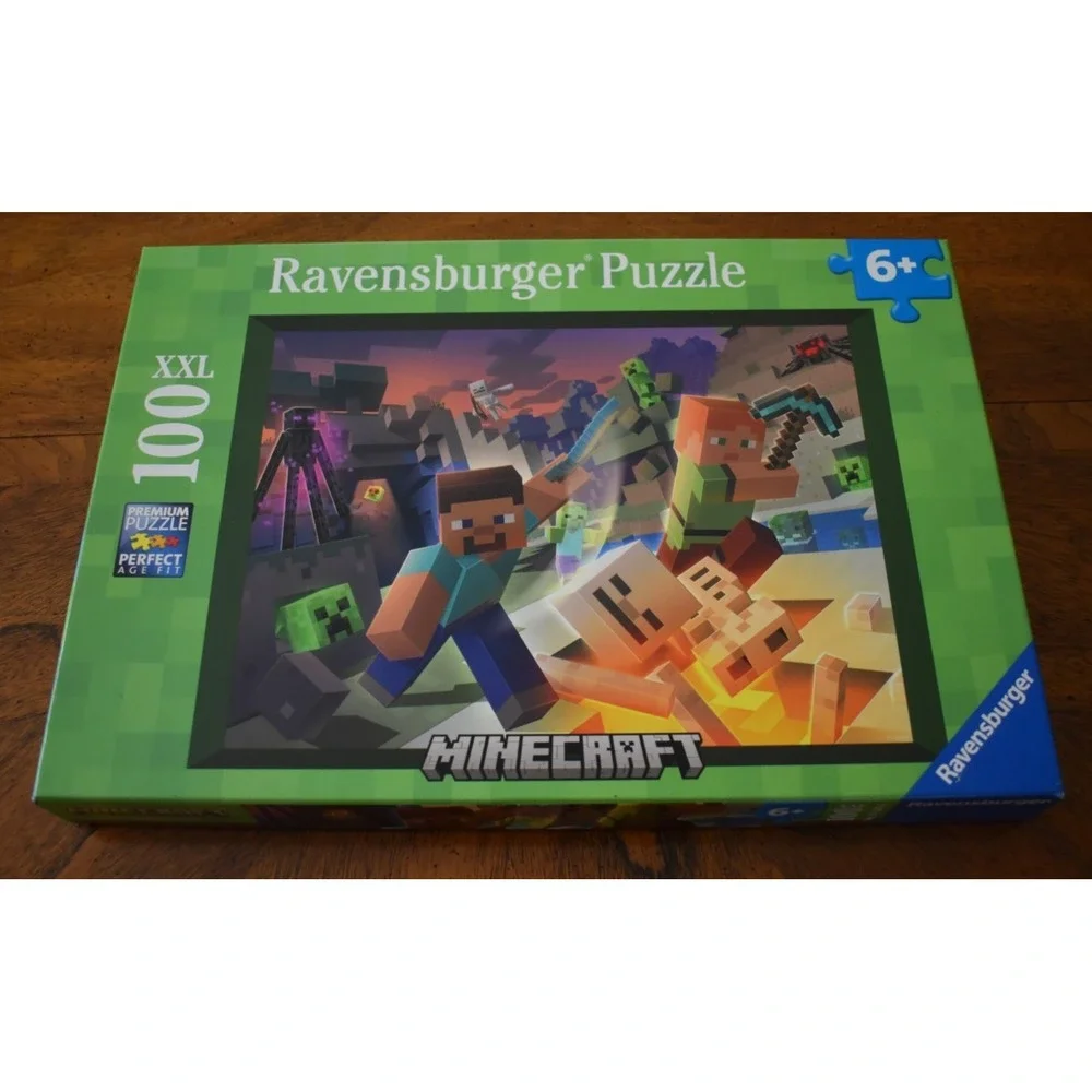 Ravensburger Minecraft Jigsaw Puzzle 100 Piece XXL  Complete Ages 6+ Premium