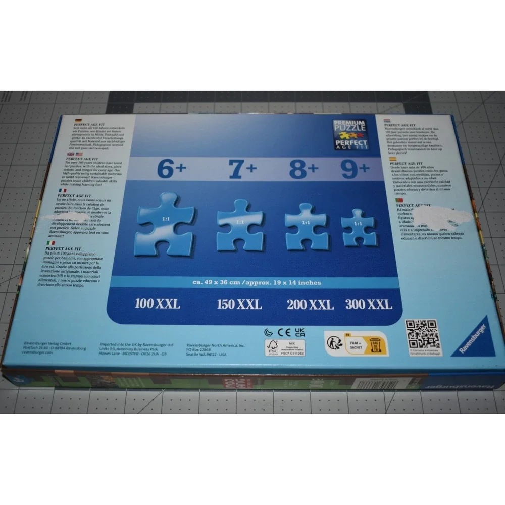 Ravensburger Minecraft Jigsaw Puzzle 100 Piece XXL  Complete Ages 6+ Premium