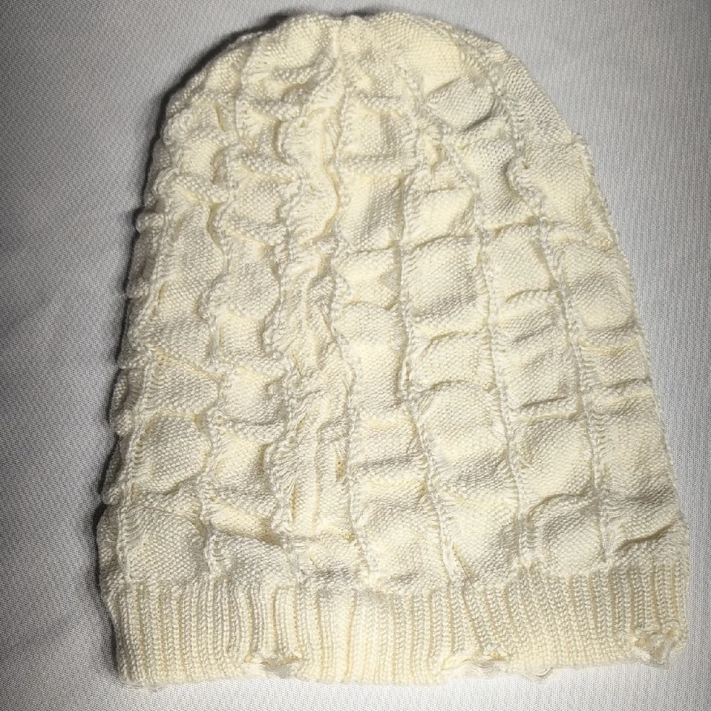 Something Special Cream Knit Beanie
