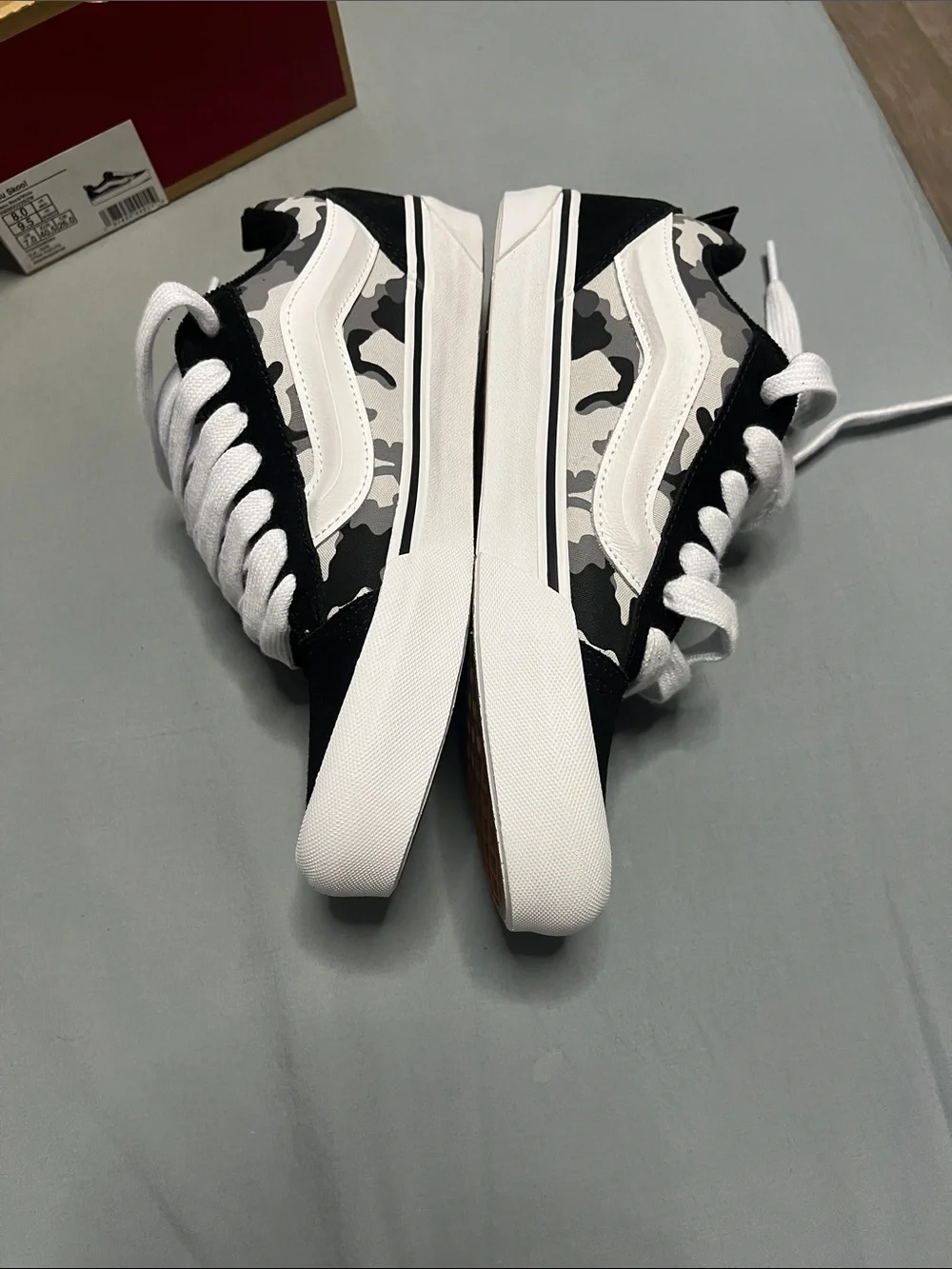 Vans Black & White Camo Knu Skool