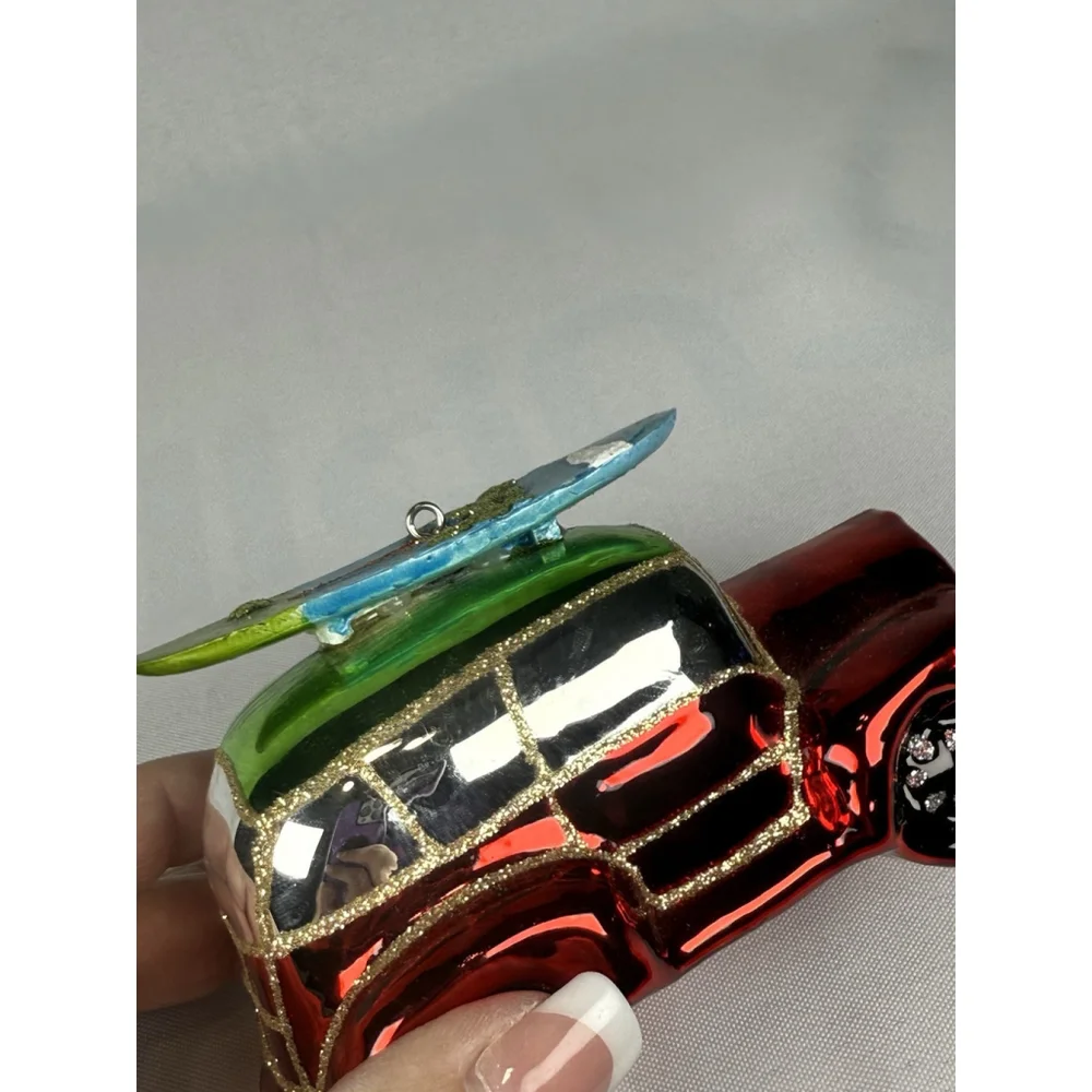 Mercury Glass? Station Wagon Automobile Car Christmas Ornament Surfboard Holiday