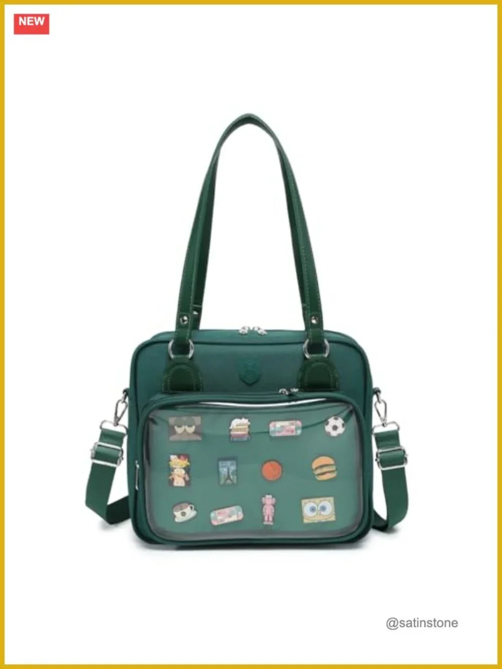 Ita Bag Crossbody Shoulder Bag Satchel Messenger Backpack Multi-Purpose Pins